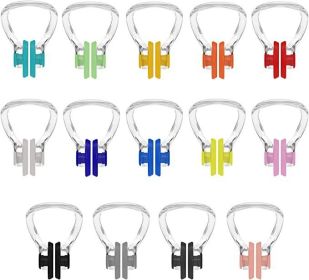 Swimming Nose Clip, 14 Packs Swim Nose Plugs with Waterproof Silica Gel