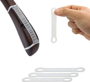 500 Pack of P-Grab Non-Slip Hanger Grips 3.74" x 0.45" Hanger for Clothing; Strips Clear Silicone Shoulder Grips for Wooden and Plastic Hangers;