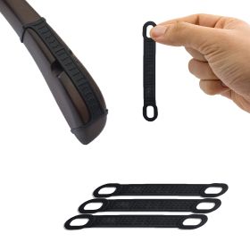 Anti-Slip Black Clothes Hanger Grips, 500 Pack, Non-Marking Silicone Rubber Holds Clothes Securely