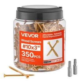 #10 Wood Screws Anti-Rust 3-Inch Outdoor Deck Screws 350PCS T25/Torx Star Drive