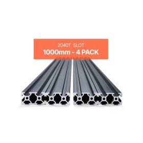 4PCS 39.4 in (1000 mm) T Slot 2040 Aluminum Extrusion Anodized Linear Rail