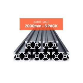 5PCS 78.7 in (2000 mm) T Slot 2040 Aluminum Extrusion Anodized Linear Rail