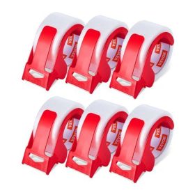 Clear Packing Tape 6 Rolls 65 Yards Clear Shipping Tape with Dispenser 2.7 Mil