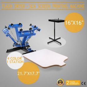 VEVOR 4 Color 1 Station Silk Screen Printing Kit Press Machine Flash Dryer Separated Electrical Control Box