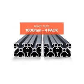 4PCS 39.4 in (1000 mm) T Slot 4040 Aluminum Extrusion Anodized Linear Rail