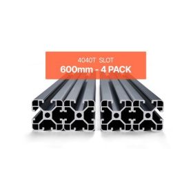 4PCS 23.6 in (600 mm) T Slot 4040 Aluminum Extrusion Anodized Linear Rail