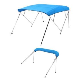 4 Bow Boat Bimini Tops 96"Lx(67"-72")W x 54"H Awning Canopy Pacific Blue
