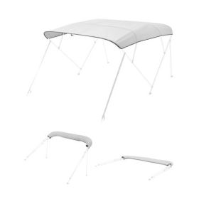 4 Bow Boat Bimini Tops 96"Lx(91"-96")W Awning Top Replacement Light Grey