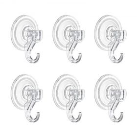 Suction Cup Hooks 6 Pack 2.76 x 3.54 x 1.57 inch Heavy Duty Holder for Glass