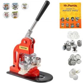 VEVOR Button Maker Machine Badge Pin Machine 2.25" 58MM 500 Free Parts Press Kit