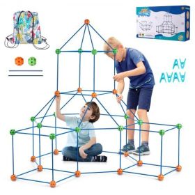 Christmas Gift! VEVOR Tent Fort Building Kit for Kids STEM Construction Toy Set Castle 120PCS