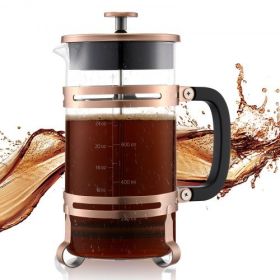 French Press Coffee Maker 34 oz Borosilicate Glass Coffee Tea Press Copper