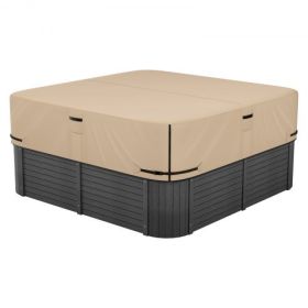Outdoor Hot Tub Cover 95 x 95 x 20 Inch Weatherproof and Waterproof Brown