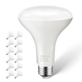 VEVOR BR30 Indoor Flood Light Bulb 12 Pack 850 Lumens LED Bulbs 3000K Dimmable,Dimmable LED Bulbs