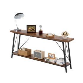 VEVOR Long Console Table, 70.9 Inch Entryway Table, Narrow Hallway Table with Metal Frame, Console Tables for Entryway, Hallway, Living Room & Bedroom