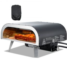 12" Outdoor Pizza Oven Portable Gas Oven Iron Spray  for Camping