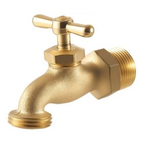 Hose Bibb 3/4" MIP x 3/4" MHT Connection Brass Outdoor Water Faucet Spigot