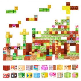 VEVOR Magnetic Blocks 100 PCS Magnet Blocks Set STEM Montessori Sensory Toys