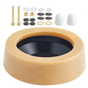 Extra Thick Toilet Wax Ring Kit with Brass Bolts Fits 3-Inch/4-Inch Drain Pipes