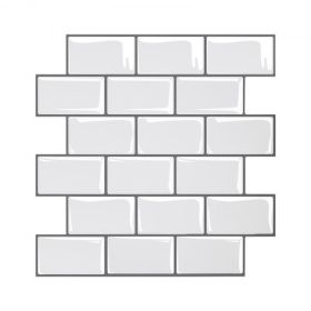 10Pcs Peel and Stick Backsplash 12x12x0.78 in Self-Adhesive Wall Tiles Tile-Look