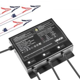 3-Bank 10A 12V Smart Marine Battery Charger Onboard IP68 Waterproof Boat RV