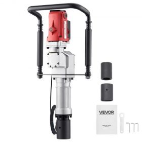 Electric T Post Driver 2200W Handheld Pounder with Two Sleeves for Fence Farm