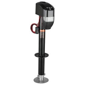 Electric Trailer Jack 5000 lbs Power Tongue Jack for RV Trailer & Camper Black With Remote Control