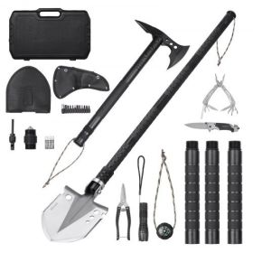 Survival Shovel Survival Axe 28-in-1 Camping Folding Shovels with Hatchet