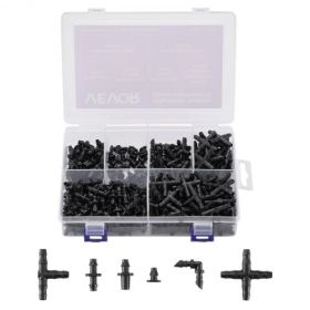 300Pcs Drip Irrigation Fitting Parts Kit for 1/4" Tubing for Yard Garden Lawn