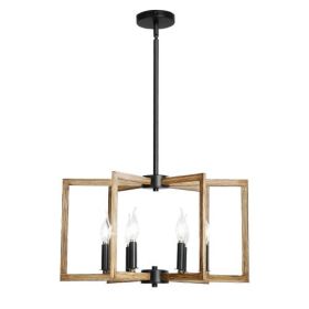 6-Light Chandelier Metal Modern Chandelier Adjustable Height for Ceilings