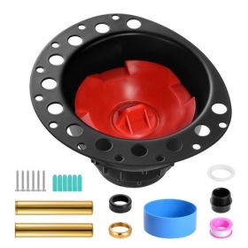 Freestanding Tub Drain Rough-in Kit with 2 Brass Tail Pipes and ABS Adapter