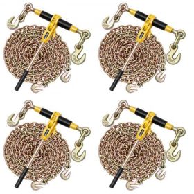 VEVOR Ratchet Chain Binder 3/8 in x 20 ft G80 Chains Load Binder for Hauling