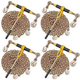 VEVOR Ratchet Chain Binder 5/16 in x 14 ft G80 Chains Load Binder for Towing