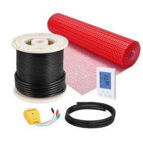 80 sqft Floor Heating Mat 120V Radiant System with Decoupling Membrane