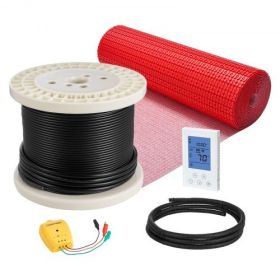 120 sqft Floor Heating Mat 120V Radiant Heated System with Alarm