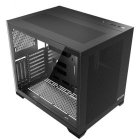 Mid-Tower PC Case Dual Chamber Gaming Computer Case for ATX Motherboard No Fan