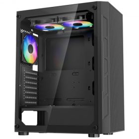 Mid-Tower PC Gaming Case Computer Case 3 x 120 mm ARGB Fans for ATX Motherboard