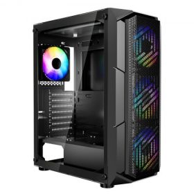 Mid-Tower PC Gaming Case Computer Case 4 x 120 mm ARGB Fans for ATX Motherboard