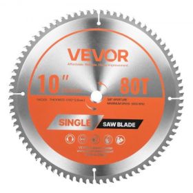VEVOR Circular Saw Blade Aluminum Cutting Blade for Circular Saw 10 in 80 Teeth