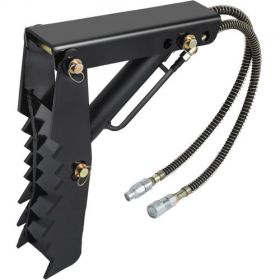 VEVOR 24 inch Hydraulic Backhoe Excavator Thumb Attachments Weld On 1/2in Teeth Thick Steel Plate Assembly 12MM Bolt-On Design with Hydraulic Cylinder