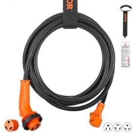VEVOR 25 ft RV Power Cord Generator Cord 30A NEMA TT-30P/ NEMA L5-30R ETL Listed