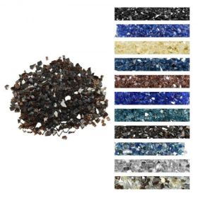 10 LBS Fire Glass 1/2-Inch Fireplace Glass Rocks for Fire Pit Table Copper