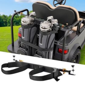 Golf Bag Holder Bracket Attachment Adjustable Golf Bag Bar for Most 2+2 Cart