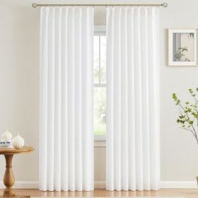 Sheer Curtains 42 W x 84 L inches 2 Panels Window Drapes Rod Pocket Polyester