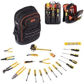 VEVOR Tool Backpack with Tools 65 Pockets Tear-resistant Jobsite Backpack