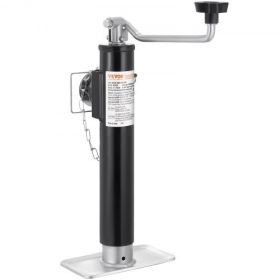 Trailer Jack Weld-on Pipe Mount Swivel Trailer Jack 2000 lbs 10" Travel