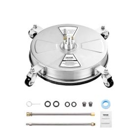 16.5" Pressure Washer Surface Cleaner 4 Wheels Stainless Steel 4000 Max PSI