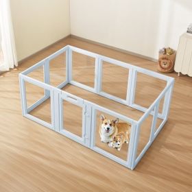Dog Whelping Box with Window Transparent Playpen for Large Dog 76x49x30 in