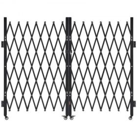Double Folding Security Gate Lockable Scissor Gate 129.92 x 63.19 in(WxH)