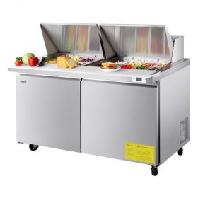 Commercial Sandwich Prep Table Refrigerator Food Prep Fridge Double Door
